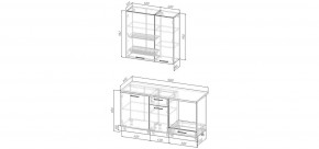 Кухонный гарнитур Меренга 1600 h950 (Стол. 38мм) в Копейске - kopejsk.mebel24.online | фото 2