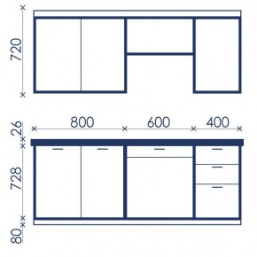 Кухонный гарнитур Ольвия-6 (1.8м) в Копейске - kopejsk.mebel24.online | фото 4