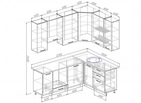 Кухонный гарнитур угловой Дели 2200*1600 (Стол. 26мм) в Копейске - kopejsk.mebel24.online | фото 2