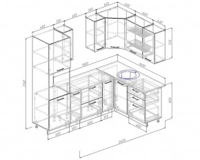 Кухонный гарнитур угловой Демо 2400х1600 (Стол. 26мм) в Копейске - kopejsk.mebel24.online | фото 2