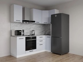 Кухонный гарнитур угловой Смоки 2200*1000 (Стол. 38 мм) в Копейске - kopejsk.mebel24.online | фото