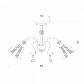 Люстра на штанге Eurosvet Floranse 30155/5 античная бронза в Копейске - kopejsk.mebel24.online | фото 3
