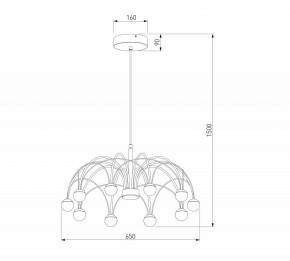 Люстра на штанге Eurosvet Ragno 90030/10 LED золото в Копейске - kopejsk.mebel24.online | фото 5