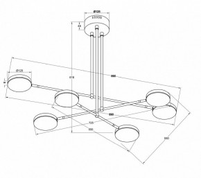 Люстра на штанге Maytoni Fad MOD070PL-L36W3K в Копейске - kopejsk.mebel24.online | фото 3