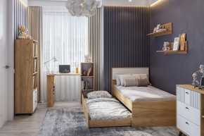 МИЛАН Детская (Дуб Золотой/Белый матовый) в Копейске - kopejsk.mebel24.online | фото 47