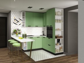Модульная кухня Осло карбон мята в Копейске - kopejsk.mebel24.online | фото 1