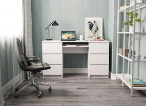 МОРИ МС-2 Стол 6 ящиков (белый) в Копейске - kopejsk.mebel24.online | фото