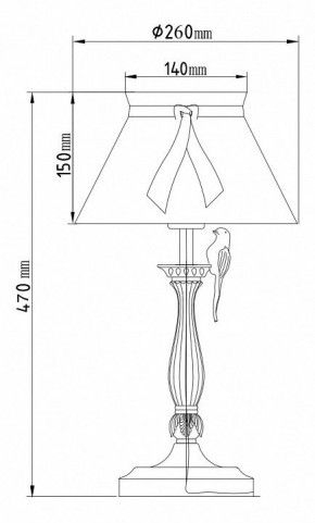 Настольная лампа декоративная Maytoni Bird ARM013-11-W в Копейске - kopejsk.mebel24.online | фото 5