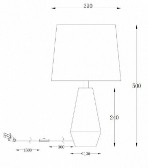 Настольная лампа декоративная Maytoni Calvin Table Z181-TL-01-B в Копейске - kopejsk.mebel24.online | фото 2