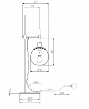 Настольная лампа декоративная Maytoni Erich MOD221-TL-01-G в Копейске - kopejsk.mebel24.online | фото 3