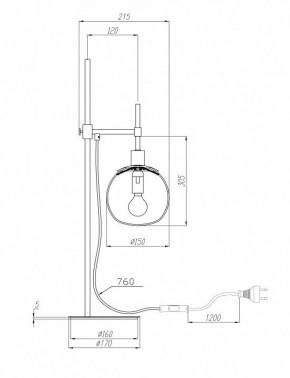 Настольная лампа декоративная Maytoni Erich MOD221-TL-01-N в Копейске - kopejsk.mebel24.online | фото 3