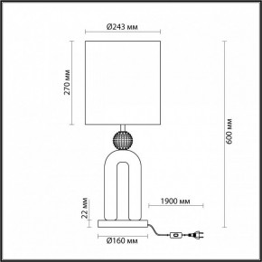 Настольная лампа декоративная Odeon Light Bagel 5410/1T в Копейске - kopejsk.mebel24.online | фото 4