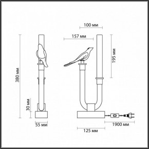 Настольная лампа декоративная Odeon Light Lark 5431/2TL в Копейске - kopejsk.mebel24.online | фото 4