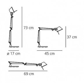 Настольная лампа офисная Artemide  A001300 в Копейске - kopejsk.mebel24.online | фото 4