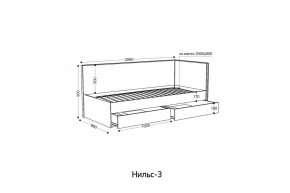 НИЛЬС - 3 Кровать с ортопедом 900 в Копейске - kopejsk.mebel24.online | фото 2