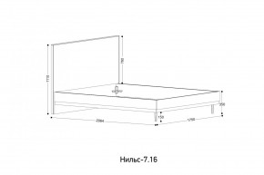НИЛЬС - 7.16 Кровать с ортопедом 1600 в Копейске - kopejsk.mebel24.online | фото 2