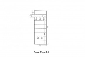 ОЛЬГА-МИЛК 6.1 Вешало настенное в Копейске - kopejsk.mebel24.online | фото 2