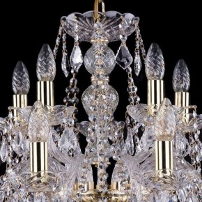 Подвесная люстра Bohemia Ivele Crystal 1411 1411/10+5/240/G/Leafs в Копейске - kopejsk.mebel24.online | фото 4