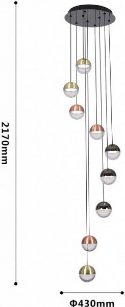 Подвесная люстра Favourite Luna 4371-9P в Копейске - kopejsk.mebel24.online | фото 5