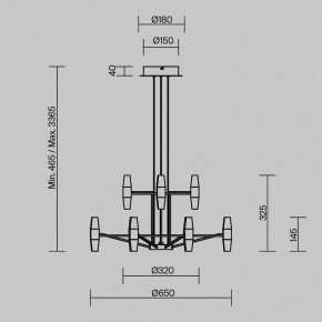 Подвесная люстра Maytoni Arana MOD401PL-L72BS3K в Копейске - kopejsk.mebel24.online | фото 5