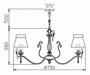 Подвесная люстра Maytoni Bird ARM013-08-W в Копейске - kopejsk.mebel24.online | фото 5