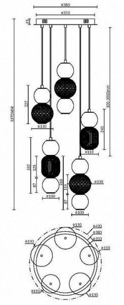 Подвесная люстра Maytoni Drop MOD273PL-L80G3K в Копейске - kopejsk.mebel24.online | фото 2