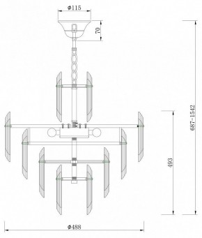 Подвесная люстра Maytoni Flare DIA200PL-06G в Копейске - kopejsk.mebel24.online | фото 7