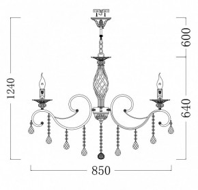 Подвесная люстра Maytoni Grace RC247-PL-10-R в Копейске - kopejsk.mebel24.online | фото 6
