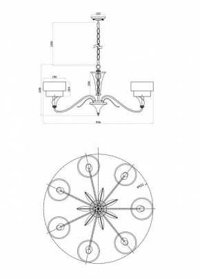 Подвесная люстра Maytoni Lillian H311-07-G в Копейске - kopejsk.mebel24.online | фото 6