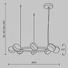 Подвесная люстра Maytoni Mind MOD299PL-L80BC3K в Копейске - kopejsk.mebel24.online | фото 4