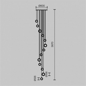 Подвесная люстра Maytoni Pharao MOD361PL-L58BS3K в Копейске - kopejsk.mebel24.online | фото 4