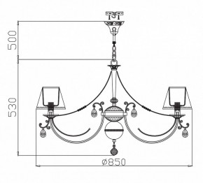 Подвесная люстра Maytoni Soffia RC093-PL-08-R в Копейске - kopejsk.mebel24.online | фото 5