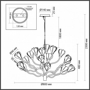 Подвесная люстра Odeon Light Gardi 5090/18 в Копейске - kopejsk.mebel24.online | фото 6