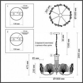 Подвесная люстра Odeon Light Ventaglio 4870/7 в Копейске - kopejsk.mebel24.online | фото 6