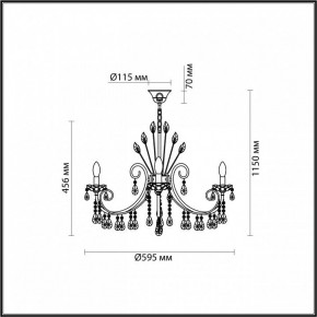 Подвесная люстра Odeon Light Versia 4977/6 в Копейске - kopejsk.mebel24.online | фото 5