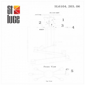 Подвесная люстра ST-Luce Montecelio SL6104.203.06 в Копейске - kopejsk.mebel24.online | фото 4