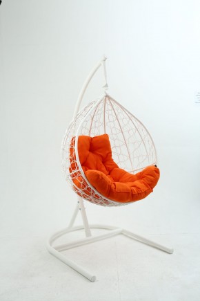 Подвесное кресло Бароло (белый/оранжевый) в Копейске - kopejsk.mebel24.online | фото