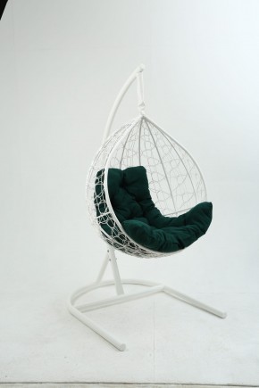 Подвесное кресло Бароло (белый/зеленый) в Копейске - kopejsk.mebel24.online | фото