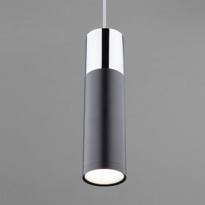Подвесной светильник Eurosvet Double Topper 50135/1 LED хром/черный в Копейске - kopejsk.mebel24.online | фото 2