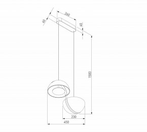 Подвесной светильник Eurosvet Emisfero 50083/2 LED золото в Копейске - kopejsk.mebel24.online | фото 4