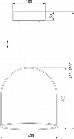 Подвесной светильник Eurosvet Over 90322/1 черный в Копейске - kopejsk.mebel24.online | фото 3