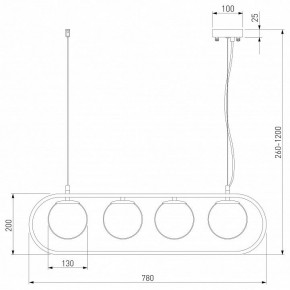 Подвесной светильник Eurosvet Ringo 50089/4 хром в Копейске - kopejsk.mebel24.online | фото 3