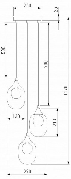 Подвесной светильник Eurosvet Spritz 70216/3 латунь в Копейске - kopejsk.mebel24.online | фото 2