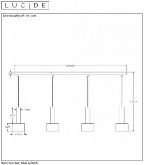 Подвесной светильник Lucide Teun 45471/04/30 в Копейске - kopejsk.mebel24.online | фото 6
