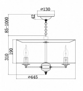 Подвесной светильник Maytoni Anna H007PL-04G в Копейске - kopejsk.mebel24.online | фото 4