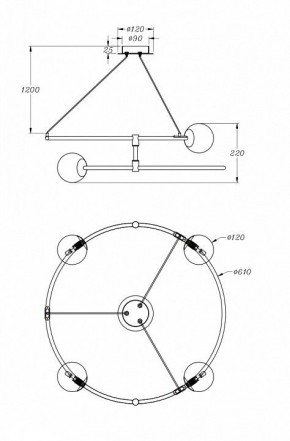 Подвесной светильник Maytoni Balance MOD317PL-04B в Копейске - kopejsk.mebel24.online | фото 4