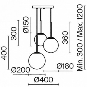 Подвесной светильник Maytoni Basic form MOD321PL-03B в Копейске - kopejsk.mebel24.online | фото 6