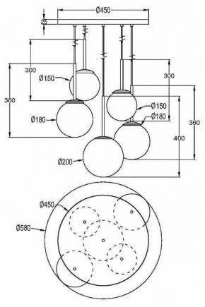 Подвесной светильник Maytoni Basic form MOD321PL-05G1 в Копейске - kopejsk.mebel24.online | фото 4