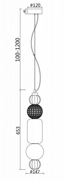 Подвесной светильник Maytoni Collar P069PL-L35CH3K в Копейске - kopejsk.mebel24.online | фото 5