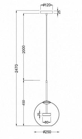 Подвесной светильник Maytoni Cometa MOD055PL-L12G3K в Копейске - kopejsk.mebel24.online | фото 3